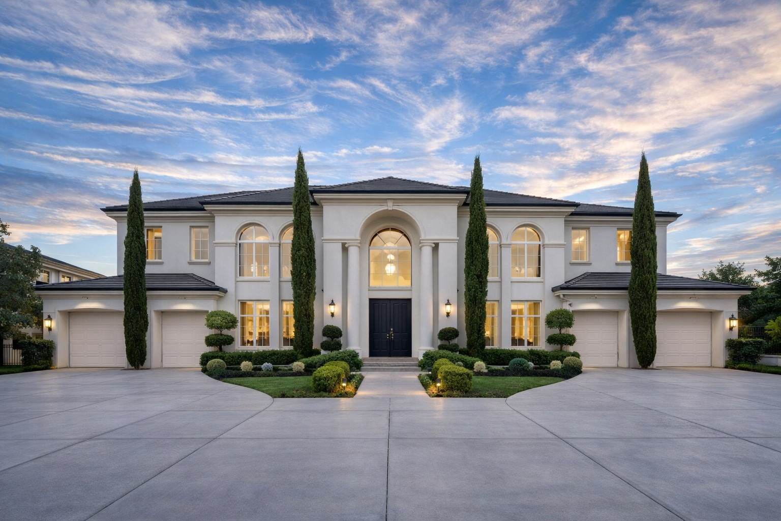 Luxury Las Vegas estate at dusk